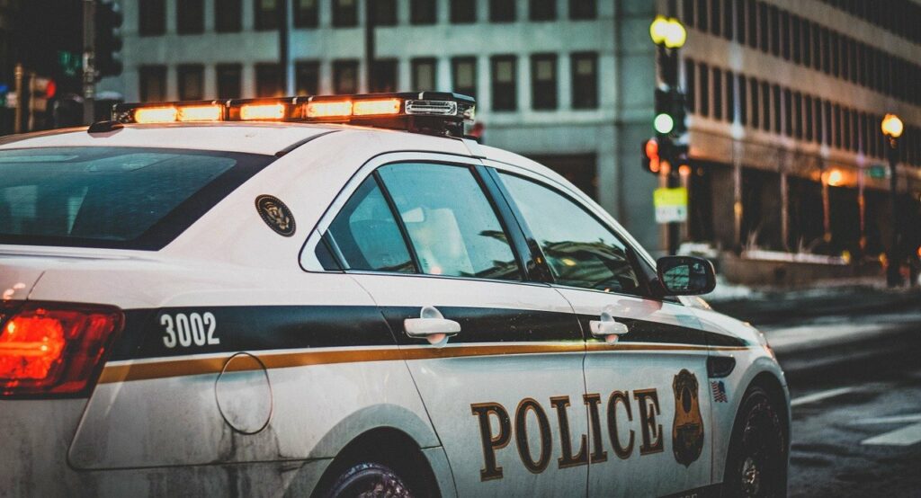 squad car, police, lights