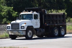 dump truck, construction, demolition