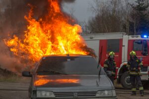 flame, fire, car fire