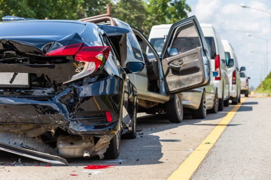 Heavy,Accident,,Modern,Car,Accident,Involving,Many,Cars,On,The