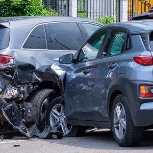 Car,Crashed,Into,Parked,Car,On,Neighborhood,Street