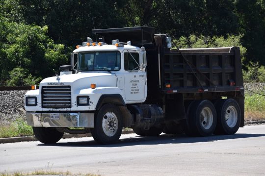 dump truck, construction, demolition